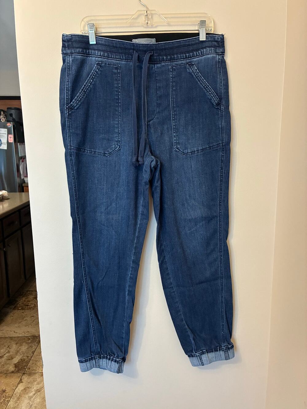 Wit & Wisdom Dark Wash Jogger Jeans Pull On Elastic Waist Size 12